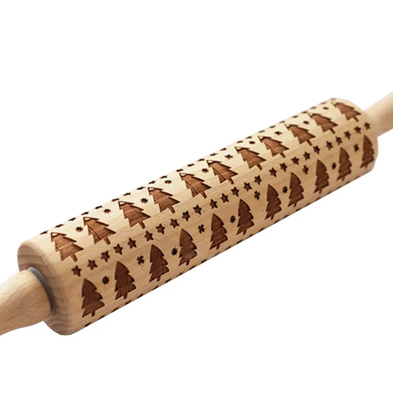 Рождественская булавка с узором из бука Креативная печать для выпечки печенья