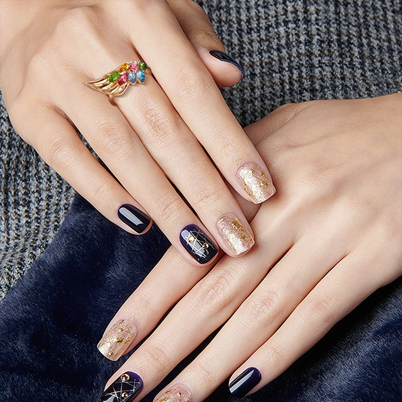 Cdyle Роскошные винтажные Изящные радужные Кристаллы Кольцо с перьями Феникса