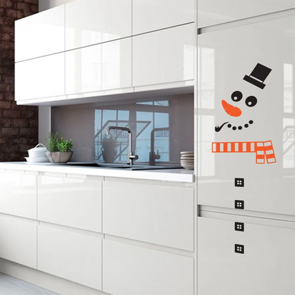 Рождественский снеговик из ПВХ стикер на холодильник сделай сам стену съемные