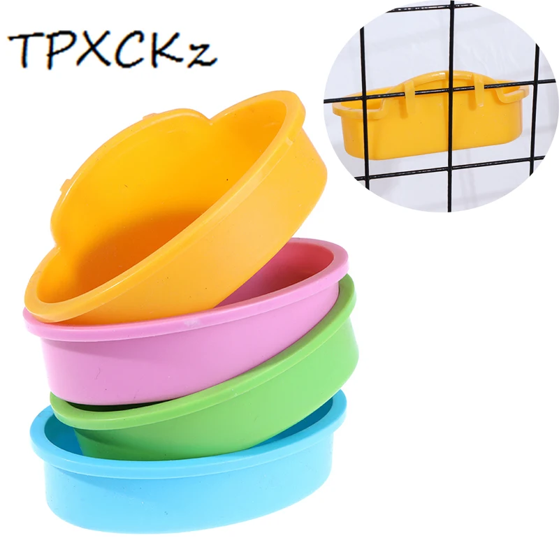 

1PCS Small Pet Cage Hanging Drink Food Feeder Cup Bird Hamster Bowl Feeding Bathing Tools