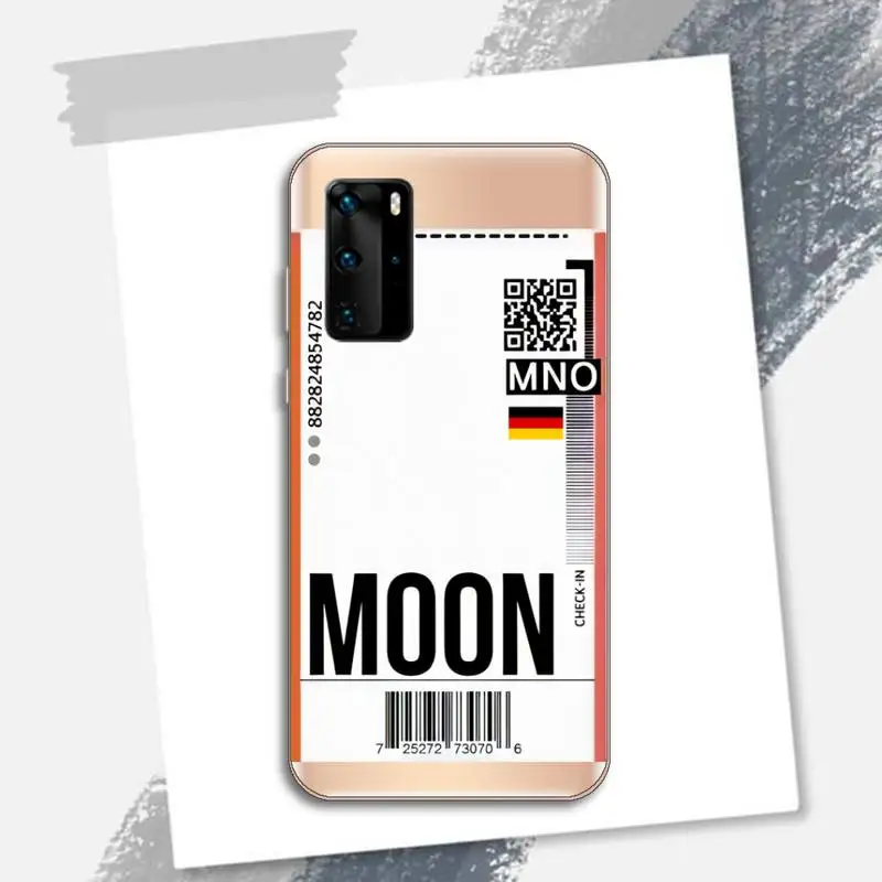 

Air ticket high quality Phone Case Transparent for Huawei P honor 8 10i 20 30 40 smart 2019