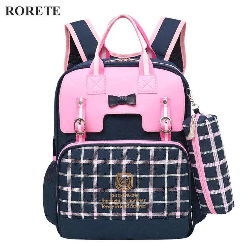 Ортопедические школьные ранцы для девочек водонепроницаемые рюкзаки детей