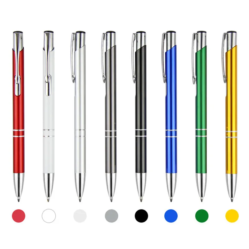 

1 Pc Metal Housing Ballpoint Pens Office School Stationery Retractable Ball Point Pen