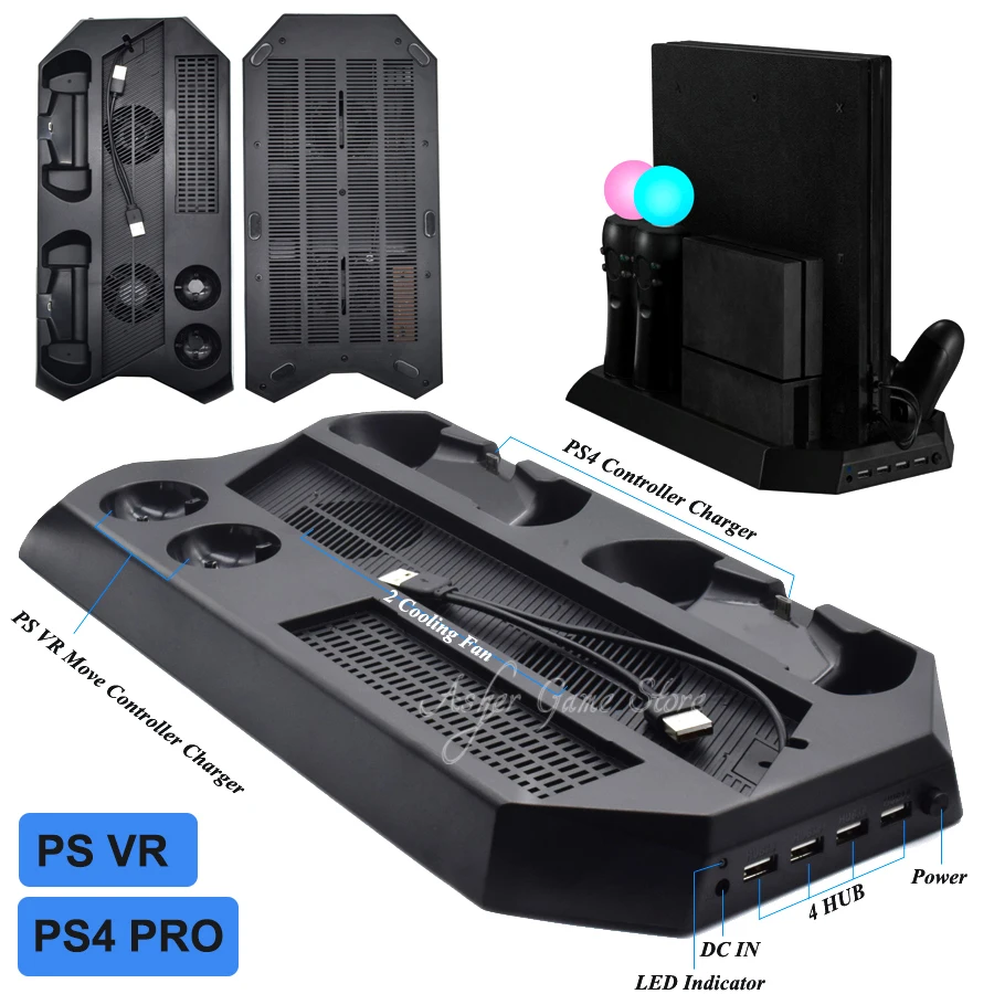 PS4 PRO PS Очки виртуальной реальности VR вертикальный стенд 4 Зарядное устройство