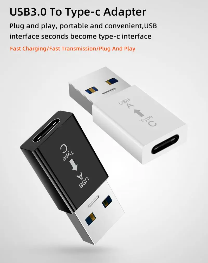 Высокоскоростной Переходник с Type c на USB 3.0A подходит для компьютеров подключенных