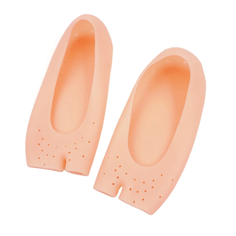 Soft Silicone Moisturizing Gel Open Toe Socks For Foot Care Protector Relieve Dry Cracked Peeling Heels Shoes Insole Pedicure images - 6