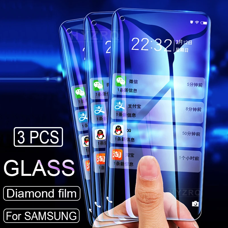 3 шт полное покрытие закаленное стекло для Samsung Galaxy A51 A71 A20E Защитное экрана A50 A50S A70
