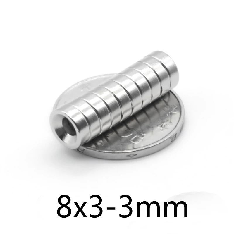 10-3 5 шт. 8x3-мм Новый Диаметр 8x3 мм отверстие диаметром Кольцо Круглые неодимовые