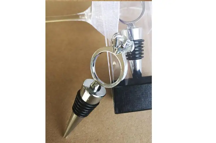 Бриллиантовое кольцо бутылка для вина пробка в подарочной коробке Свадебная