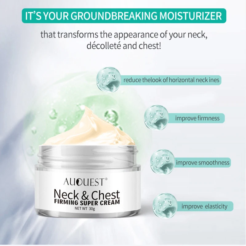 AuQuest Neck Cream Firming Rejuvenation Anti-wrinkle Skin Whitening Moisturizing Serum Tighten Lift Care | Красота и здоровье
