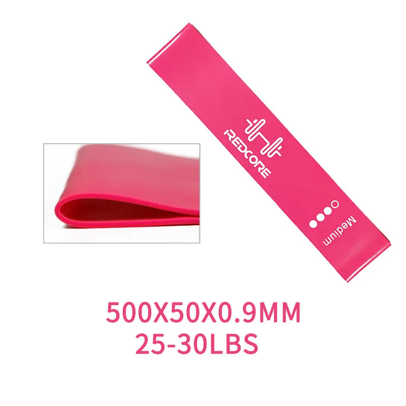 Rose Red XC силовые Эспандеры 15-50LBS тренировки фитнес, Йога, Пилатес Резинки петли Индивидуальные женские резинки - Цвет: Rose Red