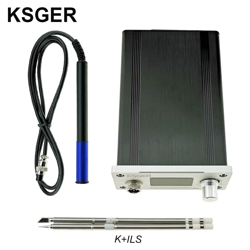 KSGER паяльная станция DIY Kit STM32 2,1 S OLED 1,3 дисплей контроллер температуры цифровой электронный сварочный Утюг T12 железные наконечники - Цвет: sets 7
