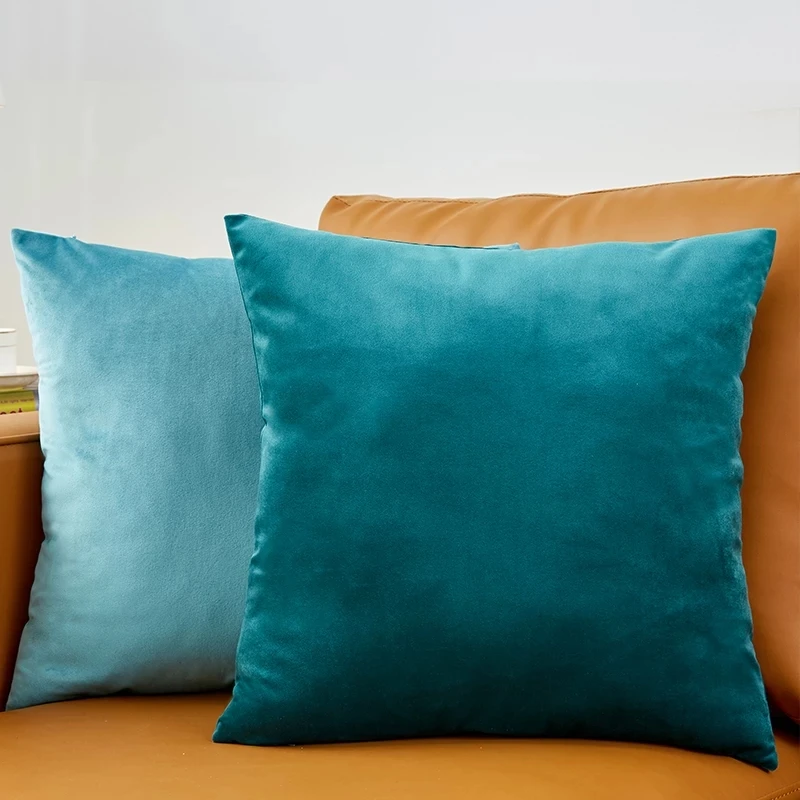 26colors Pillow Pillowcase Velvet Cushion  For Living Room Sofa 45*45 Kussenhoes Blue Home Decorative Housse De Coussin