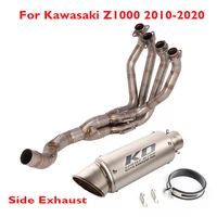 slip on 51mm exhaust system muffler silencer escape tip header connect link tube exhaust system for kawasaki z1000 2010 2020