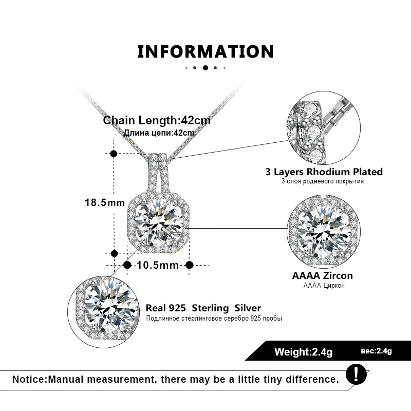 ORSA JEWELS Роскошные серьги подвески ожерелья для женщин 925 стерлингового серебра