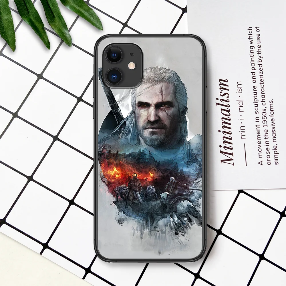 

Witchers Game Phone Case For IPhone 4 4s 5 5S SE 5C 6 6S 7 8 Plus X XS XR 11 12 Mini Pro Max 2020 black Coque Trend Bumper Soft