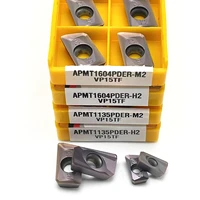 apmt1604 apmt1135 pder m2 h2 vp15tf carbide insert milling cutter apmt1604 apmt 1135 end milling cutter cnc lathe turning tool