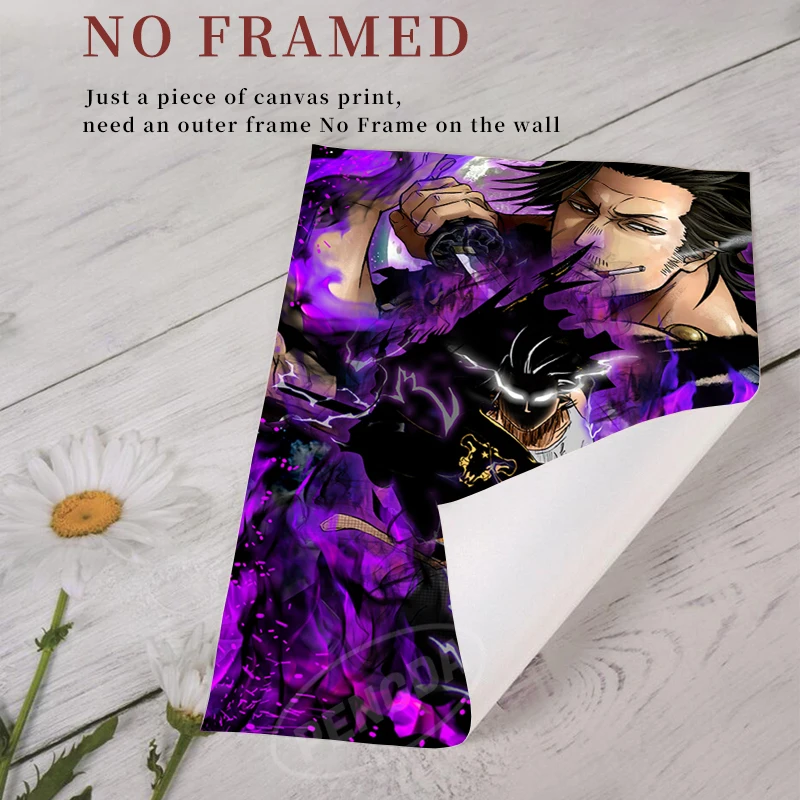 Настенные картины с изображением черного клевера Модульная картина HD плакаты