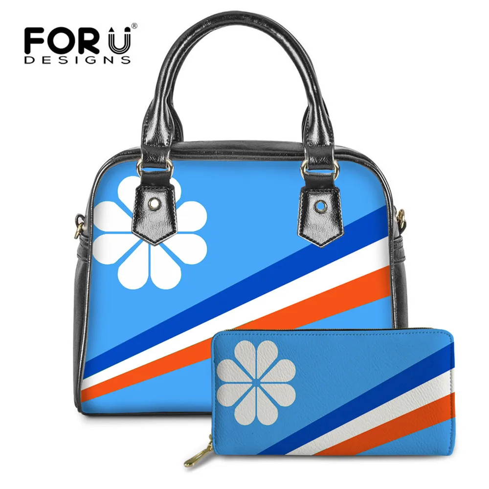 

FORUDESIGNS Marshall Island Kwajalein с рисунком флага 2 шт./компл. женские сумки, повседневные женские сумки-тоуты из искусственной кожи, женская сумка