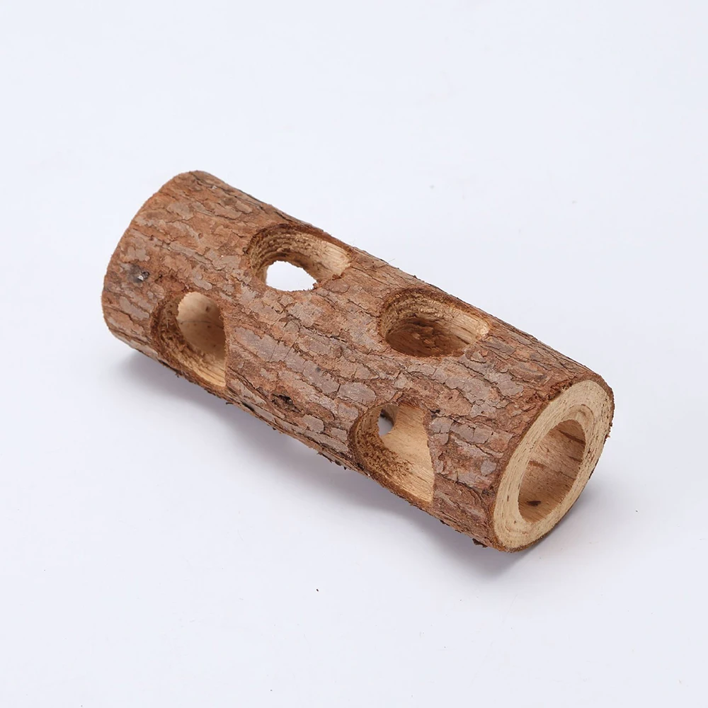 15/20 см Деревянный Pet Забавный туннель Упражнение трубки жевательные игрушки для