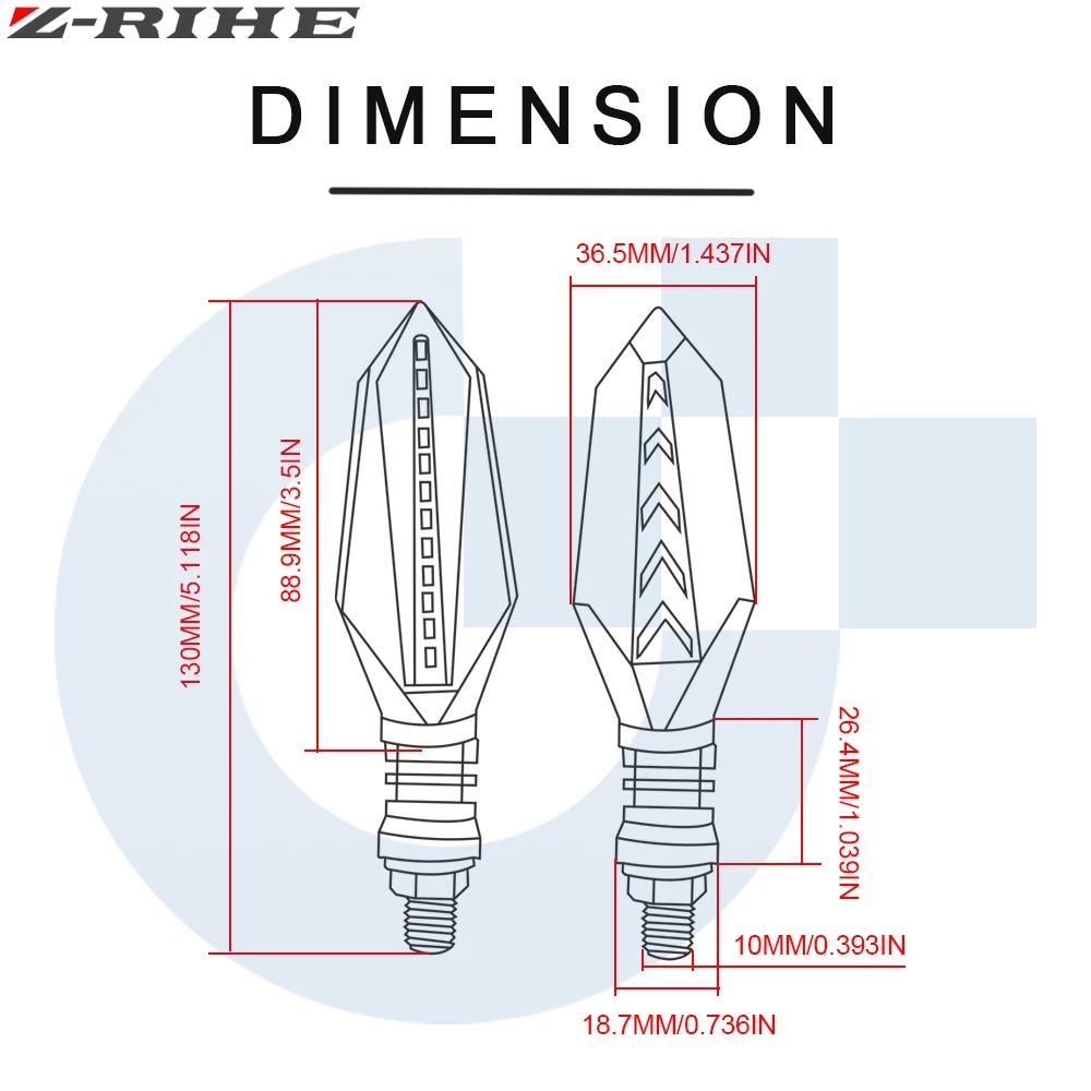 Гибкий Светильник поворотного сигнала мотоцикла 12 светодиодных указателей