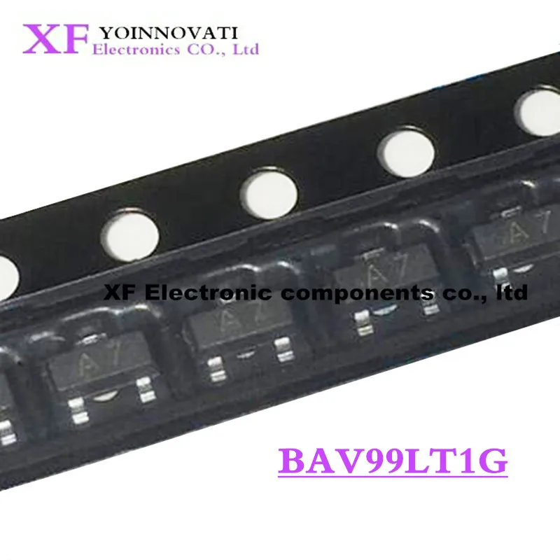 3000 шт. BAV99 BAV99LT1G BAV99LT BAV99L SOT23 Мощность выключатель Универсальный диод 70V 200mA A7 IC