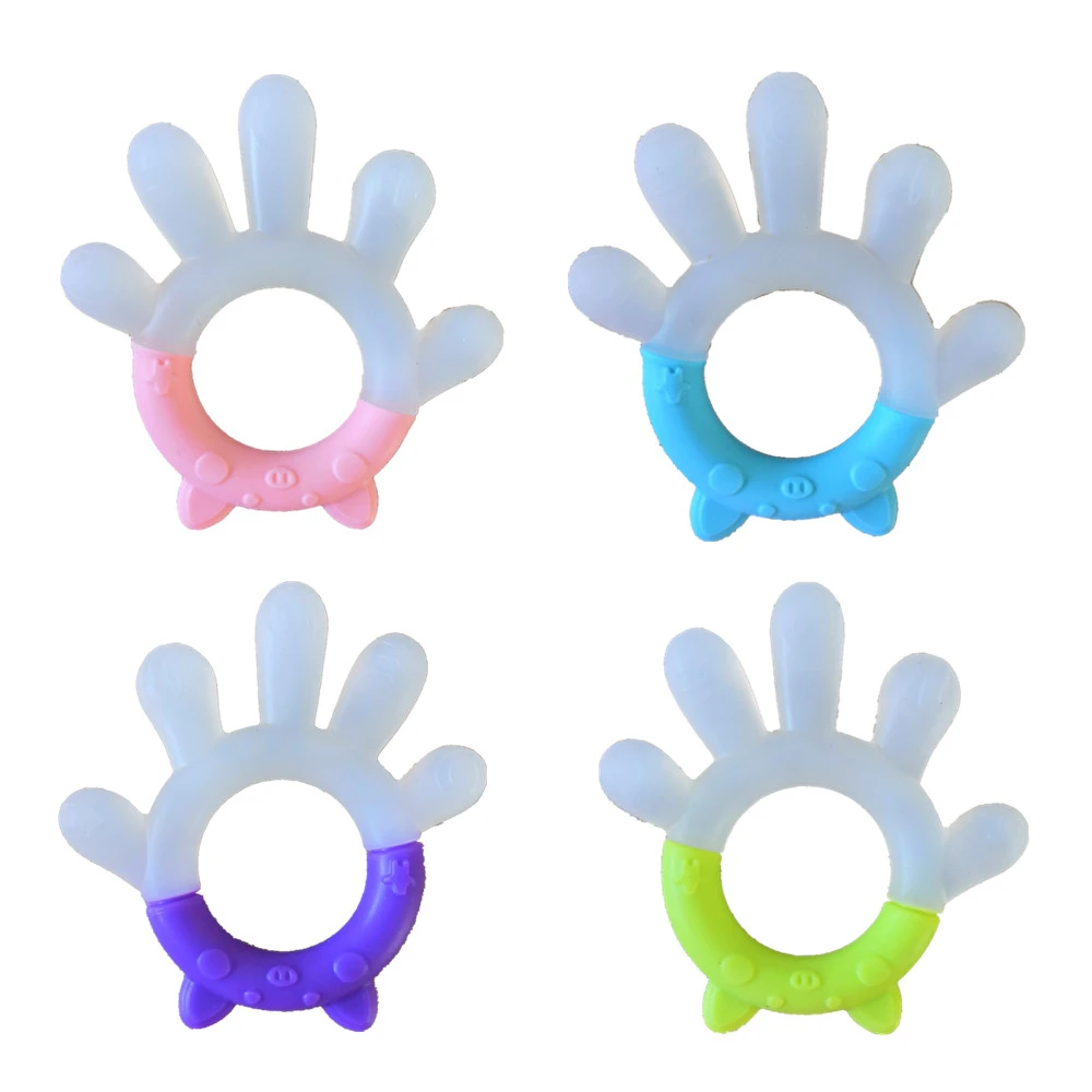 Безопасность силиконовый рисунком мордочки свиньи Прорезыватель для зубов