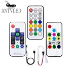 Пиксельная Светодиодная лента WS2812B WS2811, контроллер освесветильник, USBDC, 3 клавиши, RF 141721 клавиши, миниатюрный пульт дистанционного управления для светодиодных DC5-24V