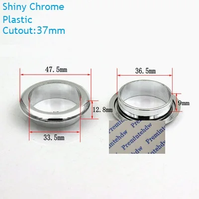 Plastic Chrome 37mm 4 шт./лот Матовый Черный Хром Цинк пластиковый настольный втулка фланец кабельный выход аккуратная Заглушка с отверстием для проводов щетка управления - Цвет: Plastic Chrome 37mm