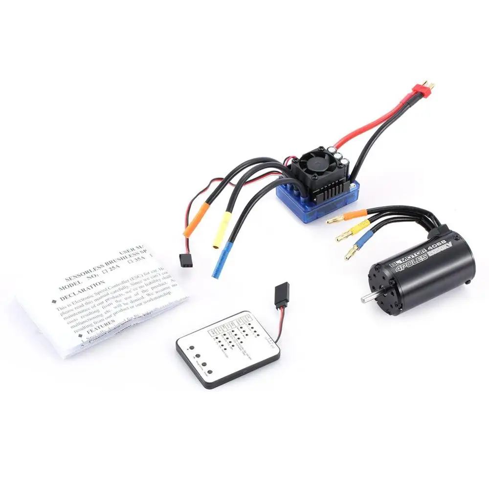 RC 4068 2050KV 4-полюсный Бессенсорный бесщеточный двигатель 120A ESC с
