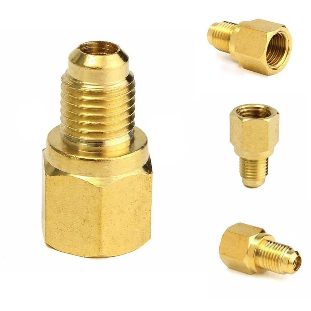 

2PCS R12 To R134a R134a To R12 Adapter Kit 1/4 Female Flare 1/2 Acme Male