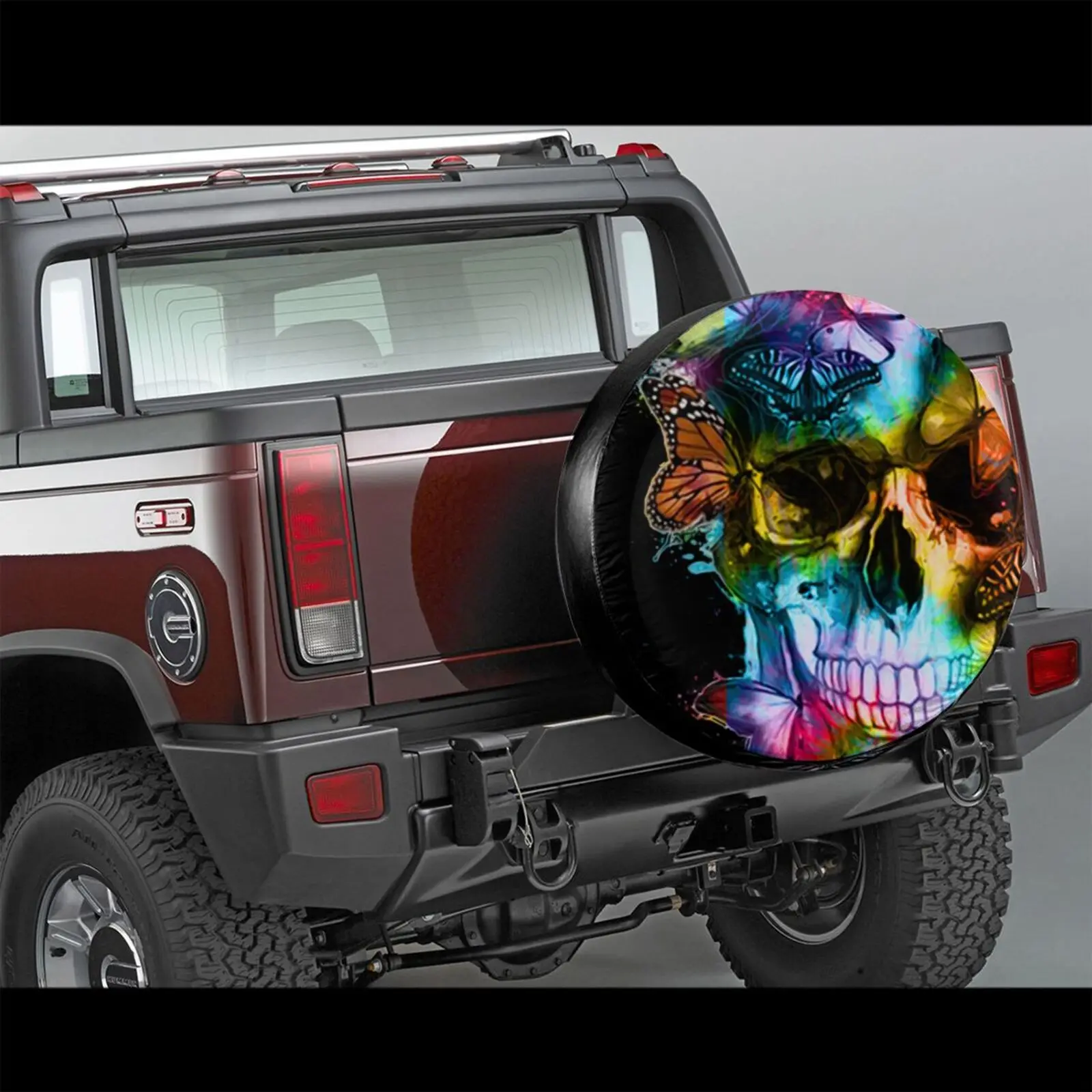 

Крышка колеса с индивидуальным принтом цветок череп аксессуары для автомобильных шин чехол для запасной шины бесплатная доставка