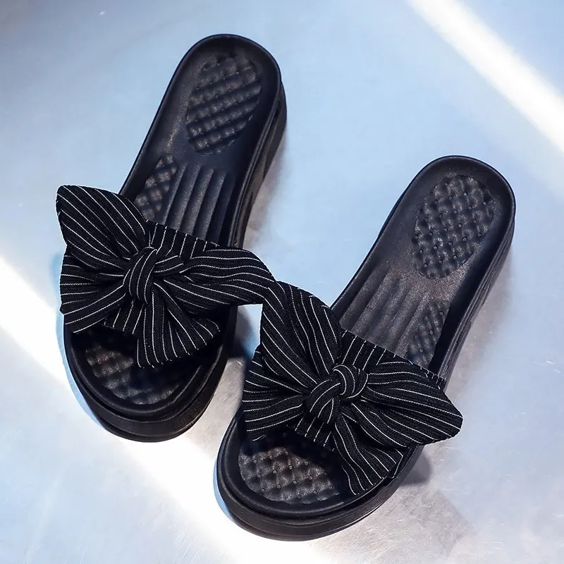 

Women's Sandals 2021 Summer New Fashion Outdoor Flat Platform Bow Beach Sandals