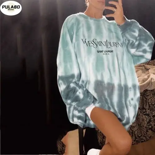 

Oversized Hoodies Women Men Tops Letter Print Tie Dye Gradient Sweatshirt Winter Warm Streetwear Pullovers Punk Graphic Hoodies