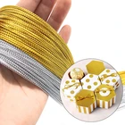 100 м золотого, серебряного цвета Цвет упаковочный шпагат бирка для одежды нить DIY тег линии для изготовления этикеток Mark шнурки упаковочные материалы для подарков