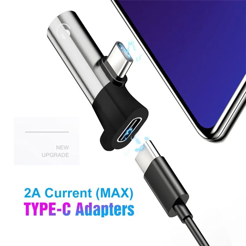 2 в 1 адаптер с Type C на 3 5 мм для Xiaomi Huawei Letv зарядное устройство наушников зарядный