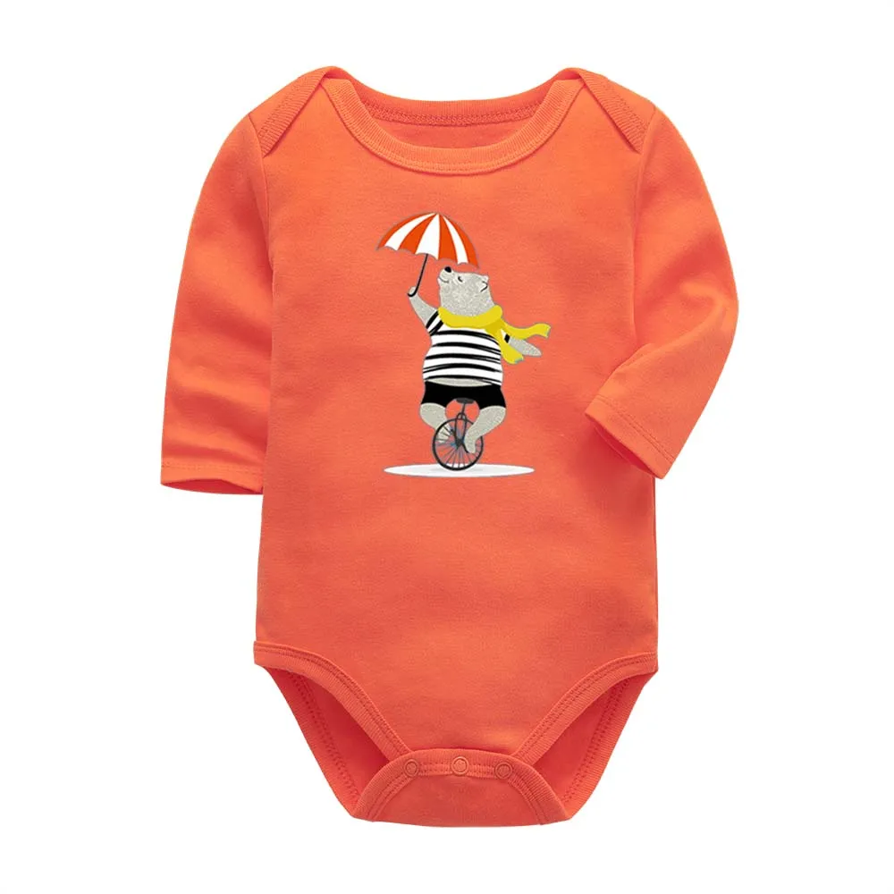 

Детские комбинезоны для мальчиков и девочек с длинным рукавом, милый мультяшный принт, хлопковое боди, боди для новорожденных, комбинезоны, ...