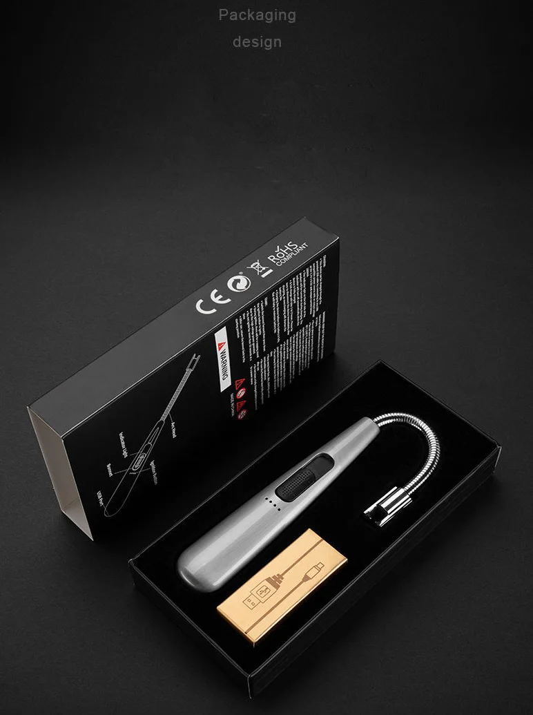 

Candle Lighter, Flameless Electronic Lighter with LED battery indicator, Rechargeable Arc Lighter, wind and weather resistant .