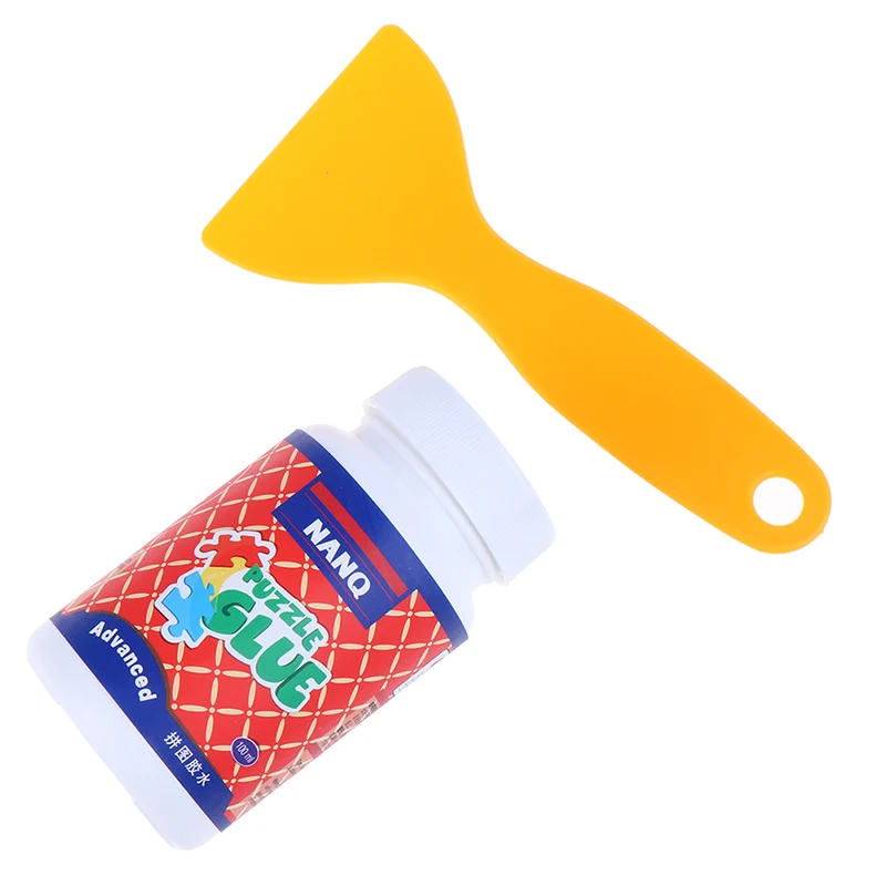 

100ml Non-Toxic Glue Jigsaw Puzzles Conserver Self Apply Fast Dry Jigsaw Glue With Soft Plastic Brush Head