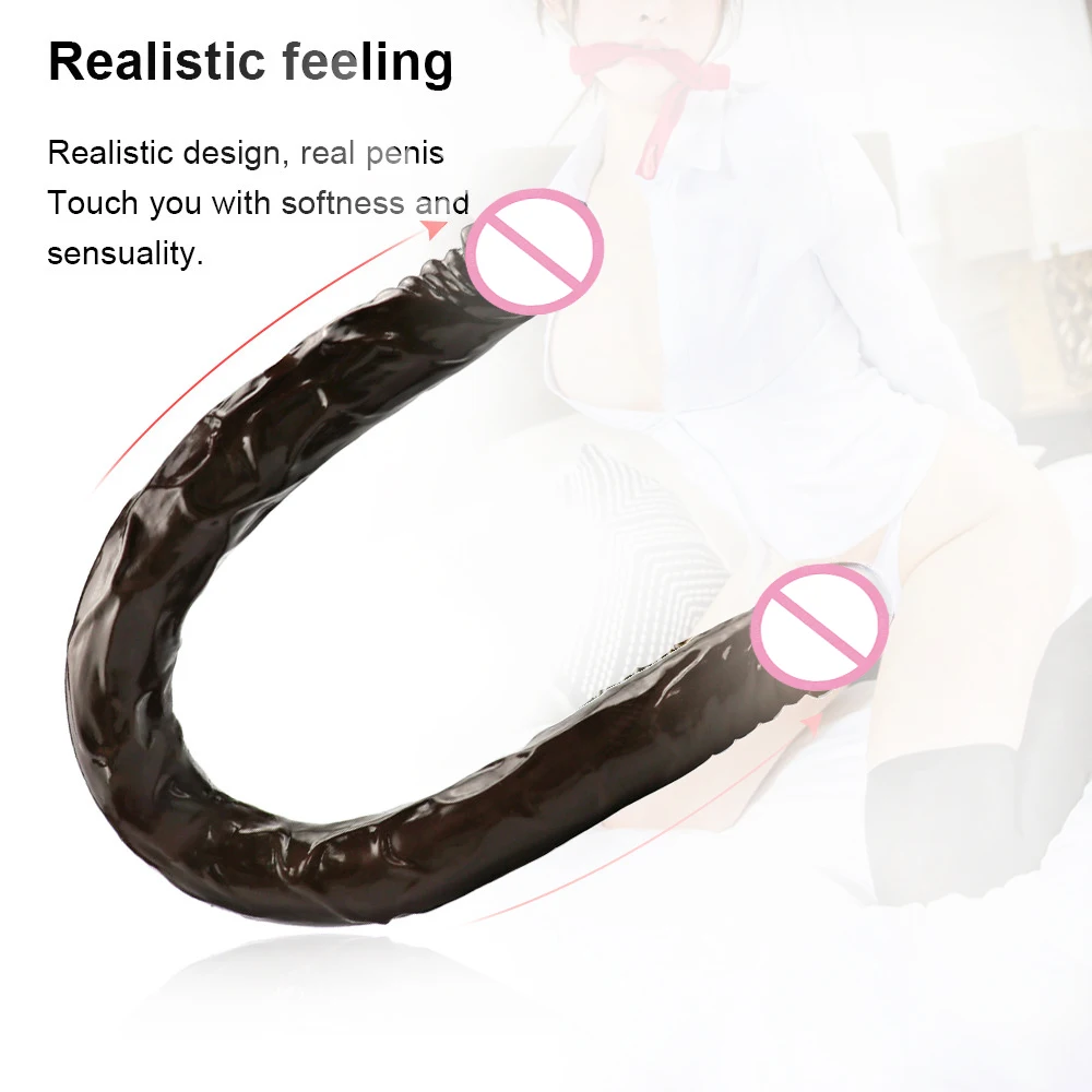 GaGu реалистичный фаллоимитатор с двойной головкой 21 56 дюйма интимные игрушки для