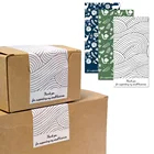 50 шт.упак. листьев, спасибо за небольшие деловые наклейки прямоугольные этикетки для печати наклейка на упаковке для доставки, отправки по почте