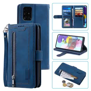 zipper wallet leather case for samsung galaxy a72 a52 5g flip case for samsung galaxy a72 a52 5g phone coque free global shipping