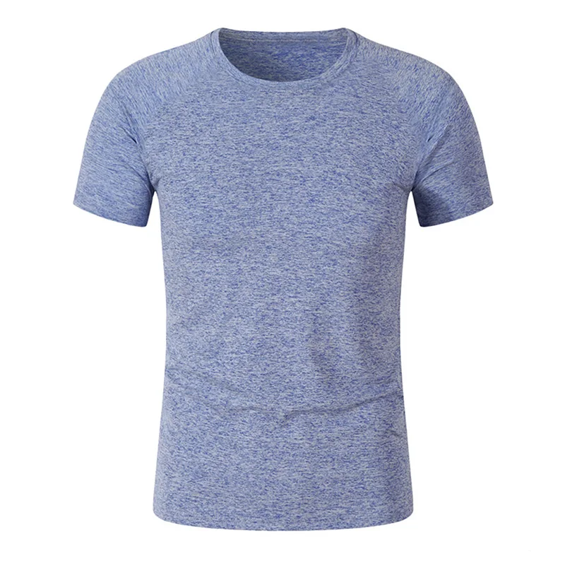 

S-2XL Summer Quick Drying Men T-Shirt Casual O Neck Short Sleeve Workout Fashion Male Tee Tops Plus Size