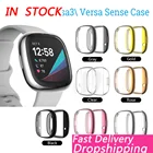 Новинка 2020 года, чехол Sense для смарт-часов, чехол из ТПУ с гальваническим покрытием, защитная рамка для часов, Защита экрана для Fitbit Versa3