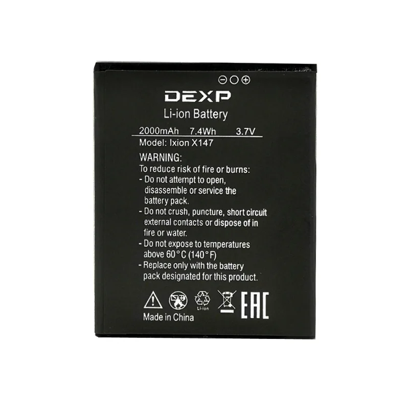 Оригинальный аккумулятор 2000 мАч для DEXP Ixion x147 x 147 сотового телефона - купить по