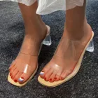 Модные женские сандалии; Повседневная обувь; Туфли-лодочки на высоком каблуке дышащие прозрачные привлекательные Летние босоножки для отдыха на открытом воздухе шлёпанцы для женщин #40