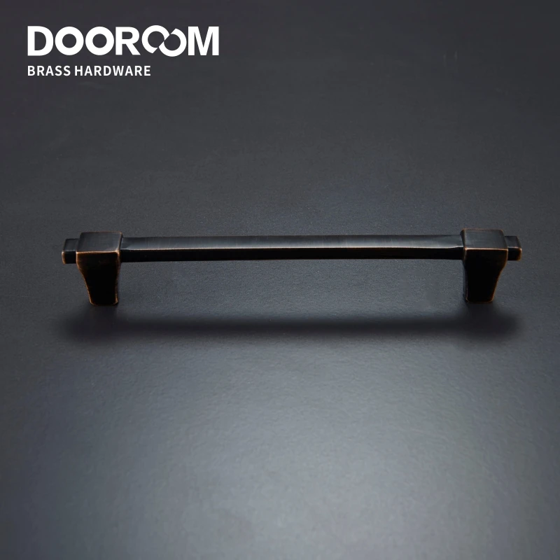 Латунные ручки Dooroom современные из черной бронзы в сельском стиле для шкафа