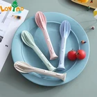3 в 1 Детские приспособления, набор посуды, детская посуда, детские вещи, посуда для малышей, столовые приборы, нож для кормления младенцев, ложка, вилка