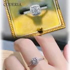 Кольцо с муассанитом женское из серебра 100% пробы, 1 карат, 6,5 мм