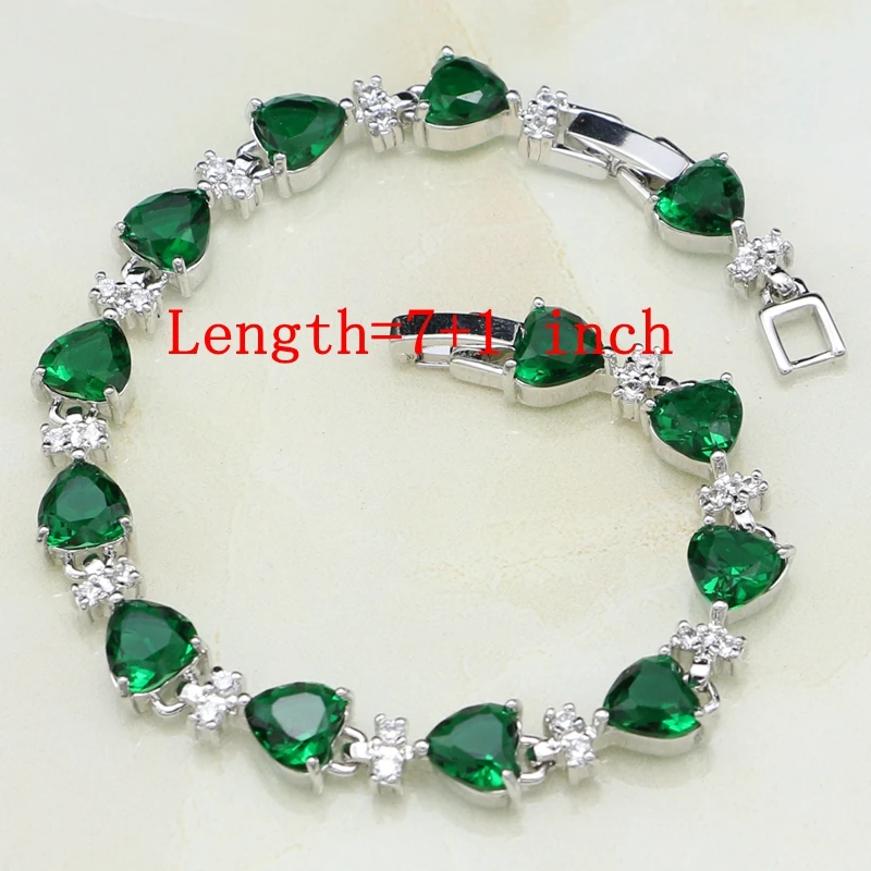 Набор свадебных ювелирных изделий из серебра 925 пробы с зеленым белым жемчугом